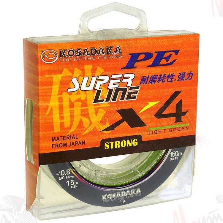 Шнур плетеный KOSADAKA SUPER LINE PEx4 (MC) #1.2